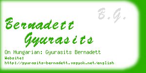 bernadett gyurasits business card